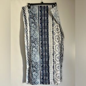 FRENCH CONNECTION HOME 100% COTTON BLUE WHITE PAISLEY PRINT KING PILLOW CASE